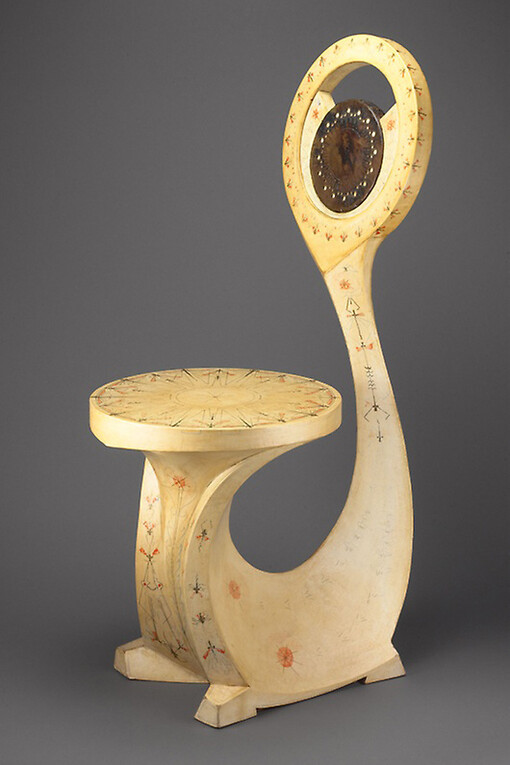 Designed by Carlo Bugatti, Italian, 1856-1940
Italy, Cobra Chair, 1902