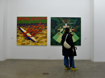 Javier Murillo Tulande, Tratados geométricos, vista de exhibición. Cortesía de Espacio El Dorado