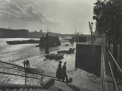 George Davison Reid, Looking southwest from Lower Custom House Stairs, 1930 (photograph), courtesy Museum of London