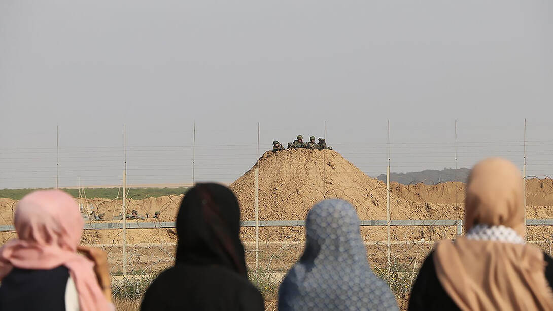 Demonstrations in eastern Gaza City, April 27, 2018, Palestine