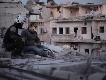 Una scena del film "The last men in Aleppo"
