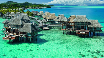Por lugares como éste, en Bora Bora, se comprende que Gauguin se enamorara de la Polinesia Francesa
