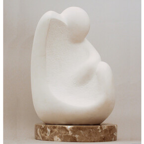 Lillian Engel, Seated Figure, 2003, marble, 19 x 14 x 9 inches