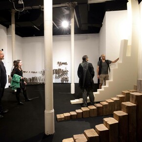 Julij Borštnik, Basic bricks, exhibition view. Courtesy of KUD Mreža. Photo by Nada Žgank