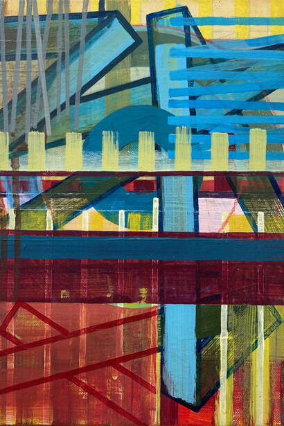 Architecture (What now?), acrylic on canvas  30 x 20 cm, Mark Weighton, 2008