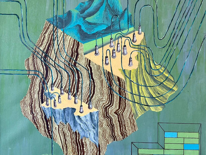 Cisco Jiménez, Corte geologico con repisa, 2021. Courtesy of Ruiz-Healy Art Gallery