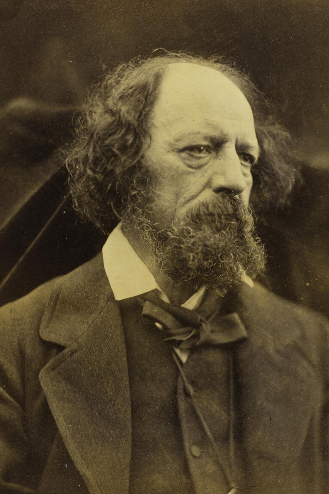 Alfred Tennyson: albumen print from a wet collodion negative by Mrs Julia Margaret Cameron, 3 June 1870 © Howarth-Loomes Collection at National Museums Scotland