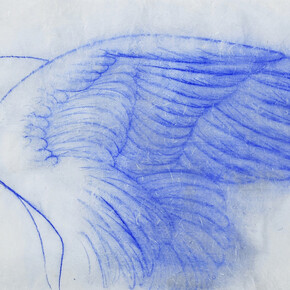 Omar Galliani, Blu dellangelo, 1982. Per gentile concessione della Mangano Galleria d’Arte di Cremona