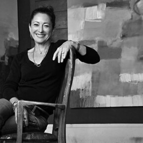 Artist Sharon Paster in her studio