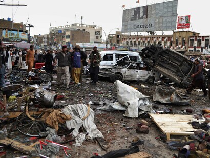 Pakistan people see the effects of two attacks