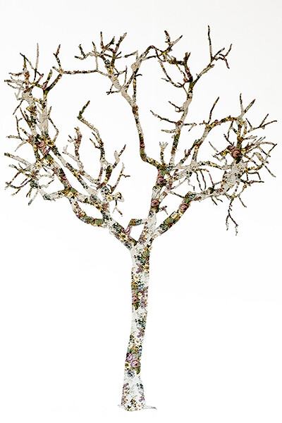 Teresa Cinque, Eden, 2011, tessuto gobelin su parete, 300 x 200 cm circa, particolare