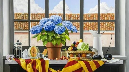 James Aponovich, La Cucina, Panicale, 2013, Oil on canvas, 60 x 72 in.