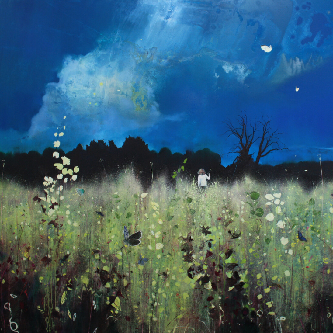 Last Light Study, 2016, oil on canvas, 183 x 200 cm by Nick Archer. Courtesy of Long & Ryle Gallery