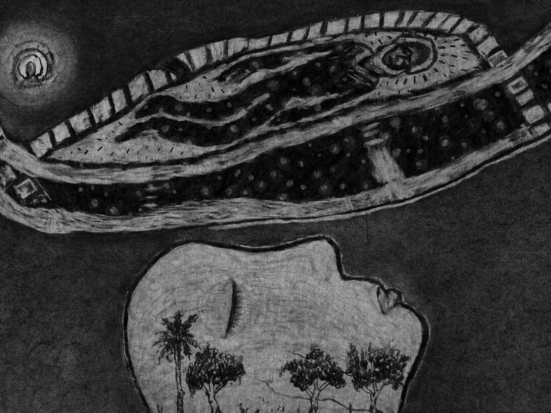 Sadik Kwaish Alfraji, Ali's Boat (detail), 2015, video installation
