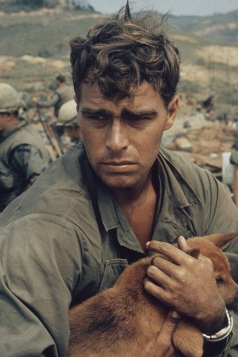 A Marine and his dog in Vietnam