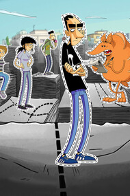 «Cortar por la línea de puntos» (en italiano, Strappare lungo i bordi), serie de comedia dramática animada para adultos italiana de 2021