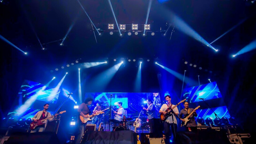 Rock and Roll band performing during North East Rock and Roll festival, India