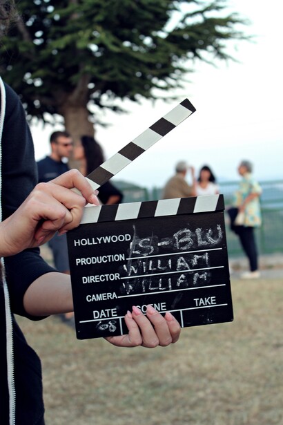 Backstage del videoclip "Blu" girato al Belvedere "Ripa" di Agnone, Isernia. Photo credit: Gabriella Ricci

