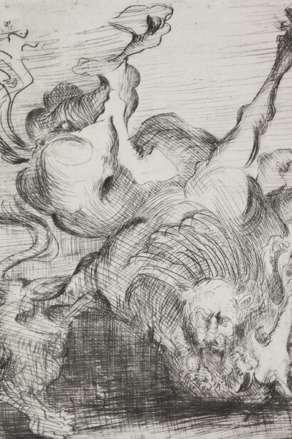 Heracles Fights the Bull. Courtesy of Národní galerie Praha