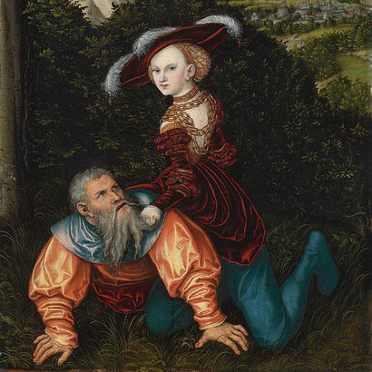 Lucas Cranach, Aristóteles y Fílis, 1530