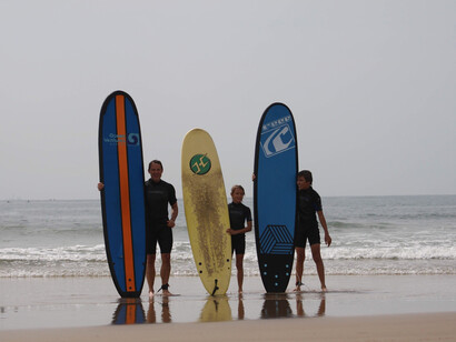 Durban, surfisti in spiagga
