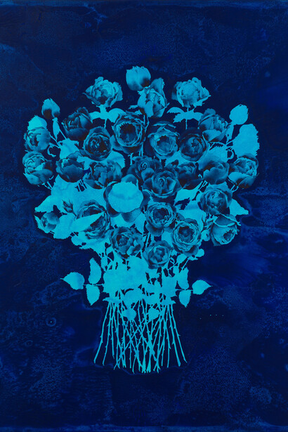 Hannah Maybank, Adeline, 2014, Orasol and Watercolour on Stretched Watercolour Paper over Polyester, 45 1/4 x 39 1/3 in / 115 x 100 cm