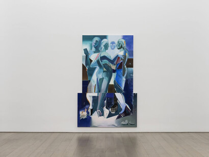 Katherina Olschbaur, I spend all day waiting for the night, exhibition view. Courtesy of Perrotin