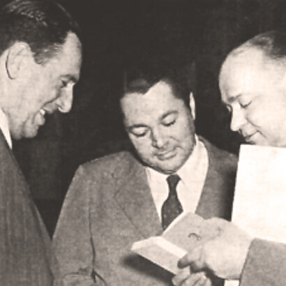 Juan Domingo Perón con Aníbal Carmelo Troilo, alias Pichuco