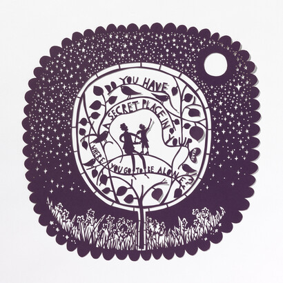 Rob Ryan, Secret Place, Papercut, 2015, Courtesy the artist and Yorkshire Sculpture Park