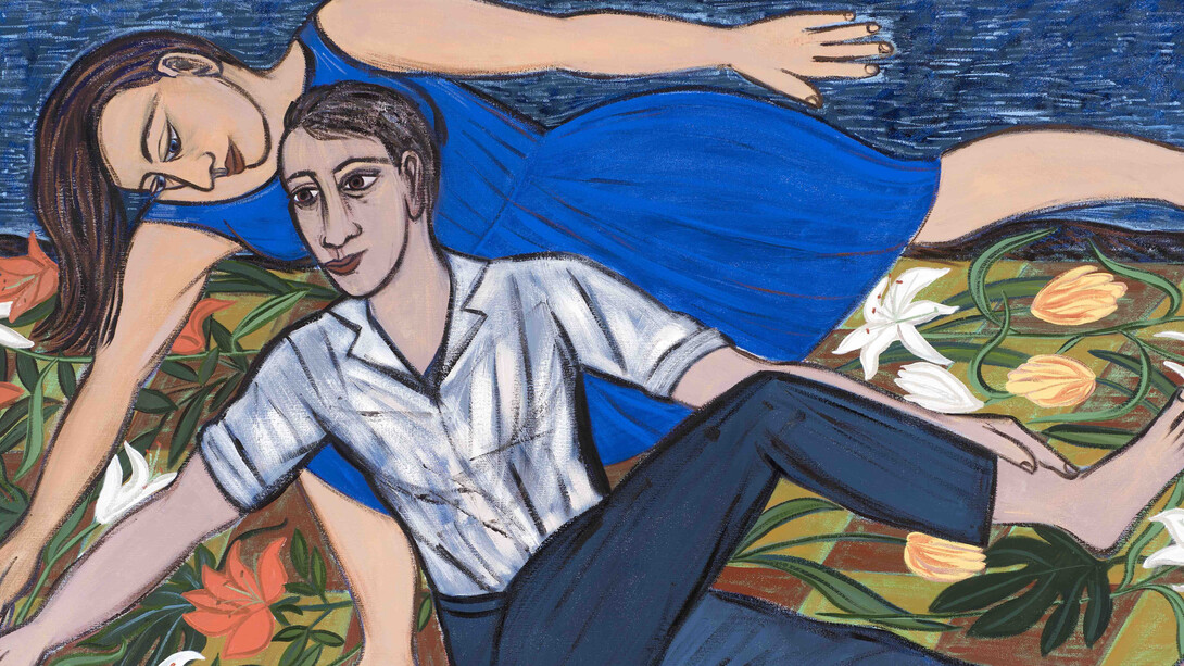 Eileen Cooper, Blue Duet, 2016 © the artist, Courtesy Huxley-Parlour Gallery