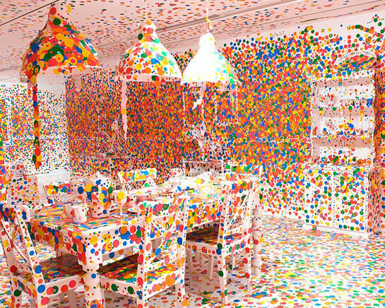 Yayoi Kusama: The obliteration room. Courtesy of Auckland Art Gallery