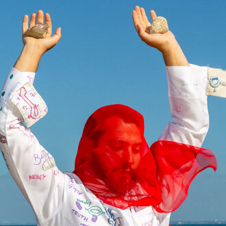 Ayman Kaake, My Abaya is a blank canvas II (detail), 2026. Courtesy of MARS
