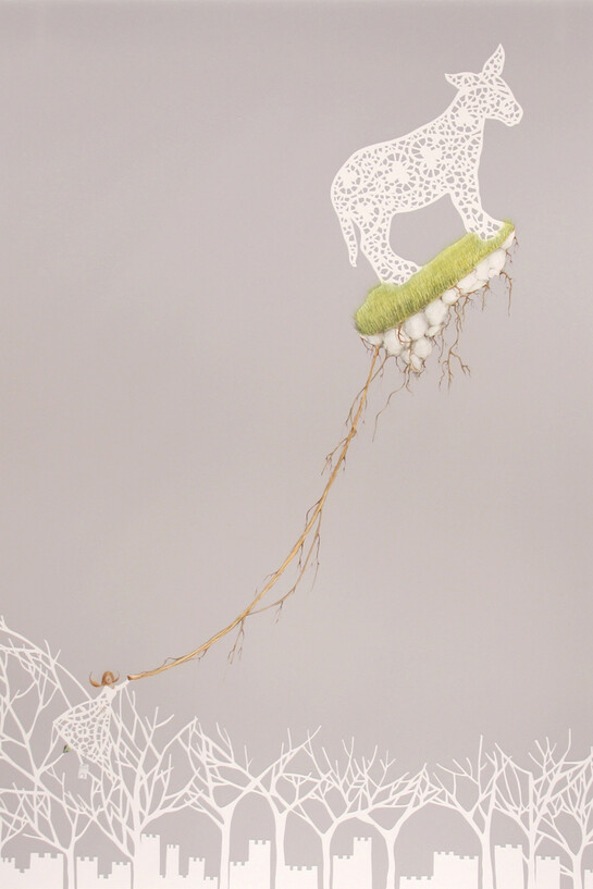 Susy Manzo, Asino vola, 100 X 70 cm