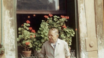 Jean Paul Sartre (1905-1980) en Venecia, 1967