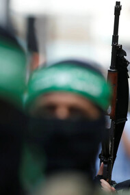 Militantes de la organización política y paramilitar palestina Hamás