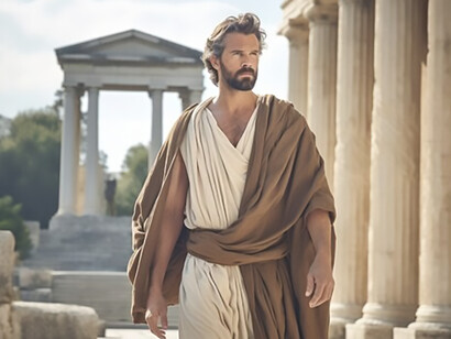 Portrait of ancient greek philosopher