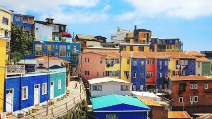 Los cerros de Valparaíso, Chile
