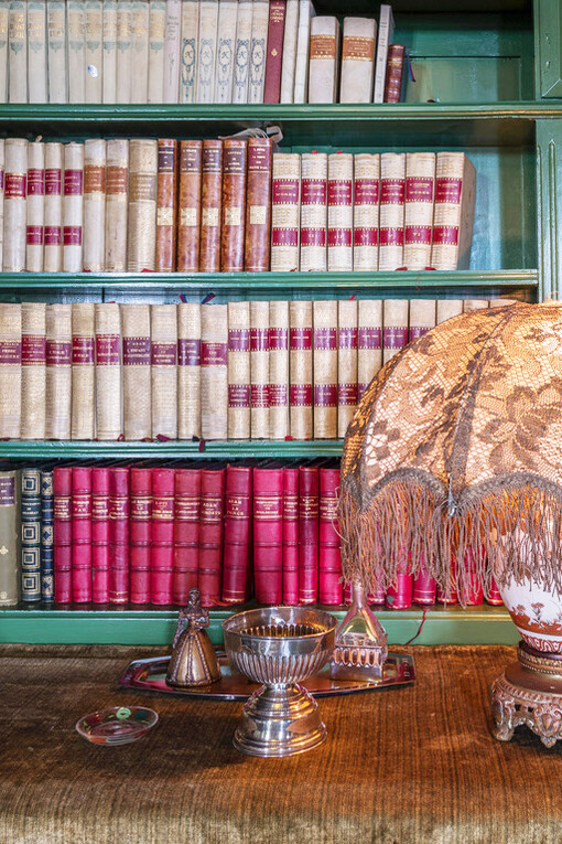 The Clausura, Library and guest room desk, Italy, photo by Marco Beck Peccoz
