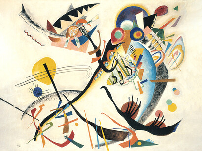Obra: Azul (1921) por el pintor ruso Vasili Kandinsky