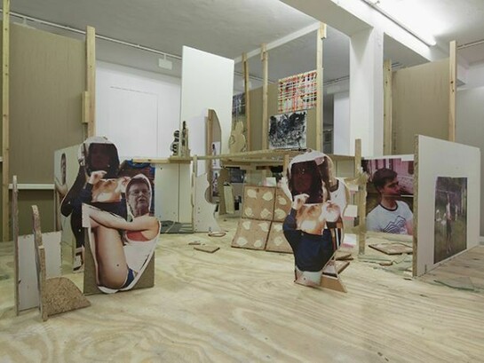 Erik van Lieshout, House of Guilt, colour copies on wood, glass and mixed media, 271 x 252 x 356 cm - 106 3/4 x 99 1/4 x 140 1/8 inches, 2013-14, © the artist, courtesy Maureen Paley, London