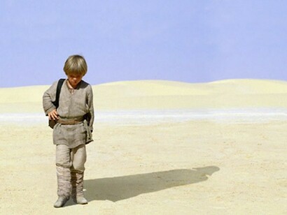 Star Wars. El joven Anakin Skywalker en el desierto