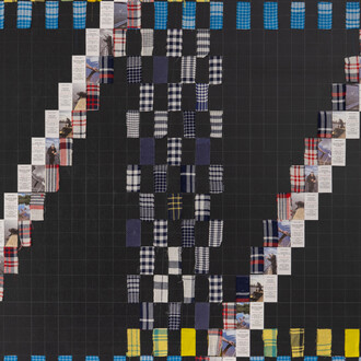 Remy Jungerman, Three rivers black (detail), 2025. Courtesy of Fridman Gallery