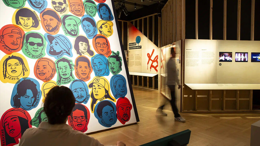 Sur paroles. Le son du rap queb, vue d'exposition. Avec l'aimable autorisation du Musée de la civilisation