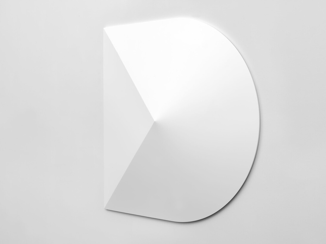Andreas Christen, Monoform, 1959/60, Ex. unique
Polyester sprayed white, 99 x 99 x 14 cm / 38 1/3 x 38 1/3 x 5 1/2 inches, Courtesy Massimo De Carlo London/Milan, Photo by Todd White
