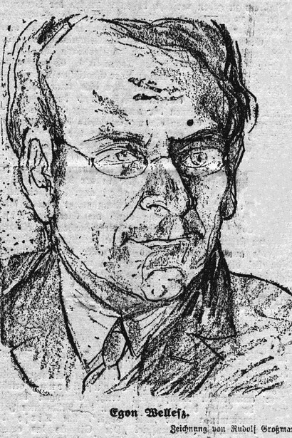 Disegno di Egon Wellesz, Rudolf Großmann, 1924