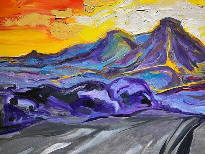 Teodorico Quirós, Escazu. Formado como arquitecto y activo gestor cultural, el artista vinculó su mirada del territorio con una estructura compositiva que combinaba sensibilidad paisajística y orden espacial