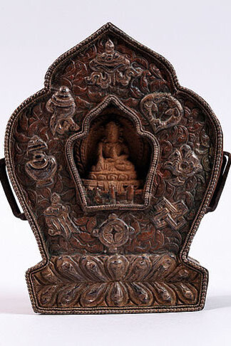 Amulettschrein, Westhimalaya, Sammlung Völkerkundemuseum Herrnhut, © SKD, Foto: Johanna Funke