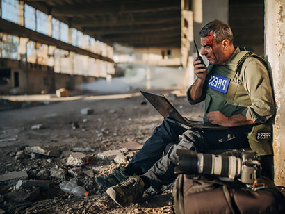 War journalism is a high-risk profession; an injured reporter highlights the dangers faced on the front lines