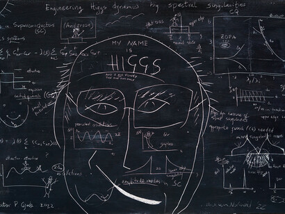 My name is Higgs, Herman Normoid e Hector Ojeda, 2022, Graffito su acrilici su tavola, cm 100 x 150, opera in mostra