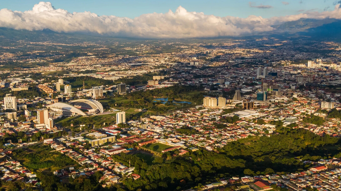 Vista aérea de San José, Costa Rica